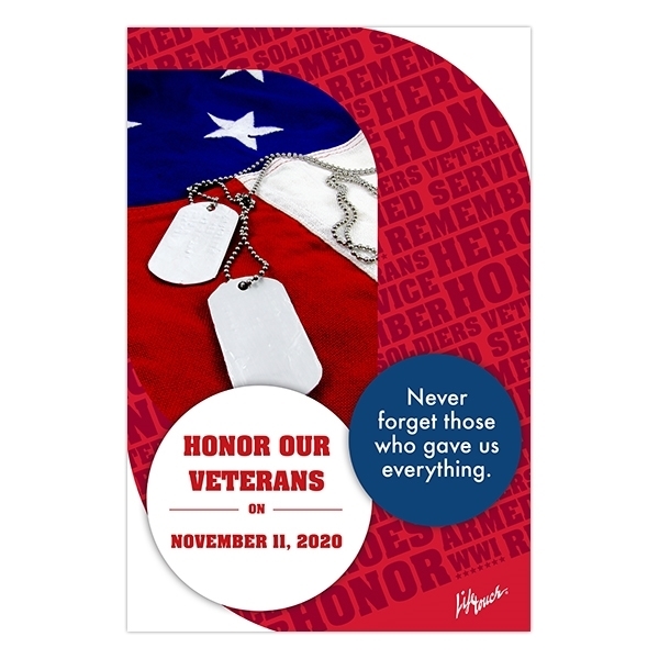 Picture of Veterans Day Polystyrene Poster  12" x 18"