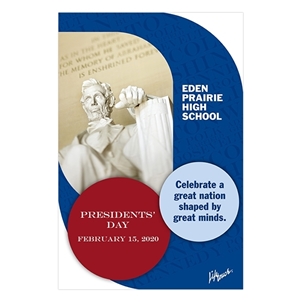 Picture of Presidents' Day Foam Board Poster 12" x 18"