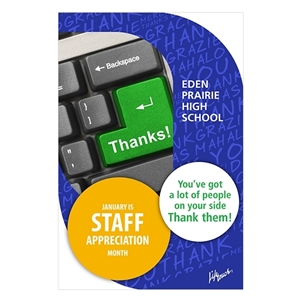 Picture of Staff Appreciation Polystyrene Poster  12" x 18"