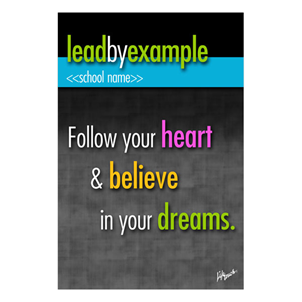 Picture of Follow Your Heart Foam Board Poster 12" x 18"
