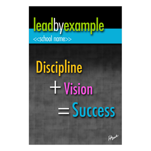 Picture of Discipline + Vision Polystryene Poster 12" x 18"