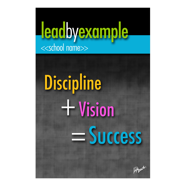 Picture of Discipline + Vision Polystryene Poster 12" x 18"