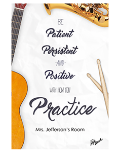 Picture of Band Classroom Door Poster 12" x 18"