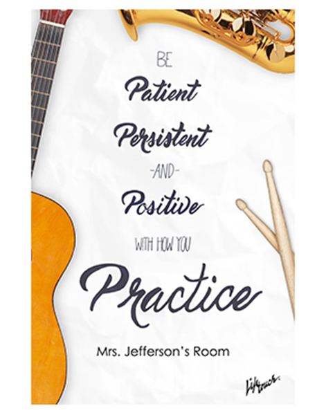 Picture of Band Classroom Door Polystyrene Poster 12" x 18"
