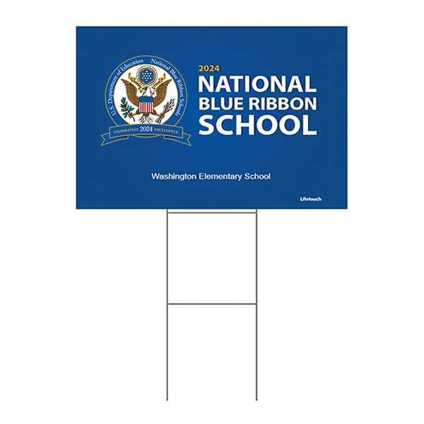 Picture of National Blue Ribbon Yard Sign 18" x 24" two sided