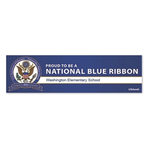 Picture of National Blue Ribbon Window Decal 3.5" x 11"