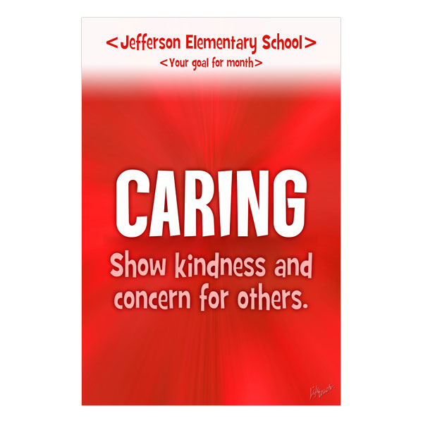 Picture of Character Counts Caring Poster 12" x 18"