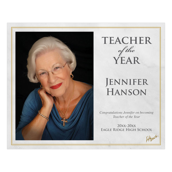 Picture of Grey Marble Recognition Poster 10" x 8"