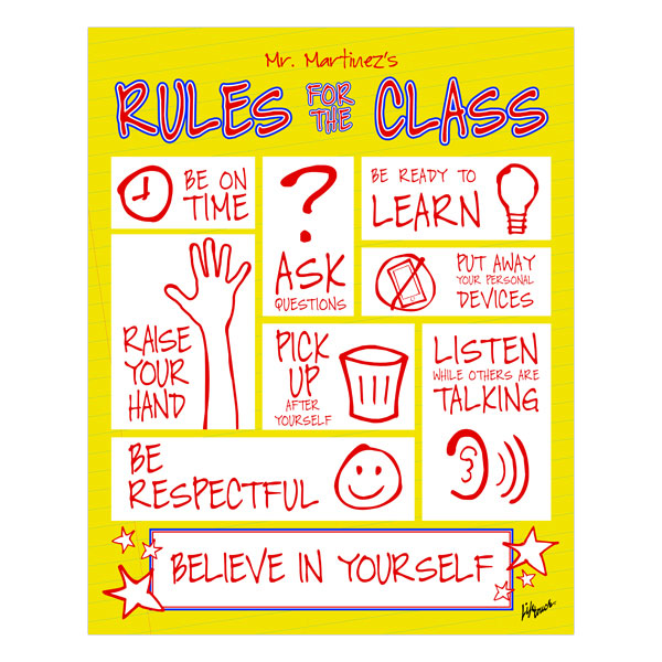 Lifetouch Print Shop - Notebook Class Rules Poster 16