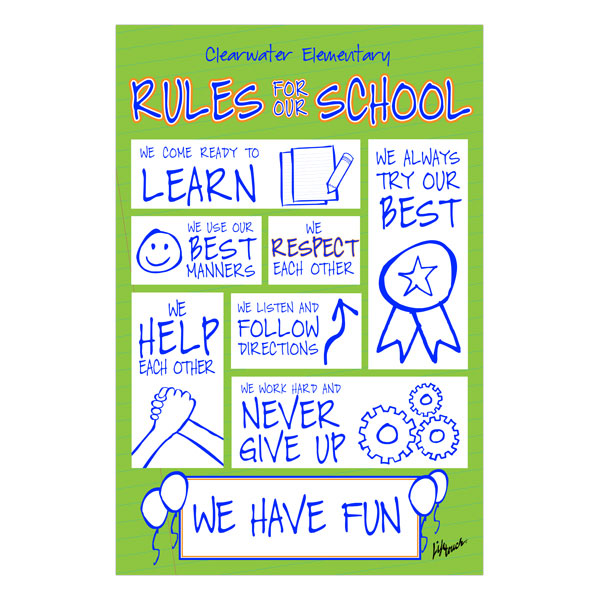 Lifetouch Print Shop - Notebook School Rules Poster 12