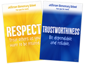 Picture of 12"w x 18"h  Rules Character Matters Laminated Polystyrene Poster