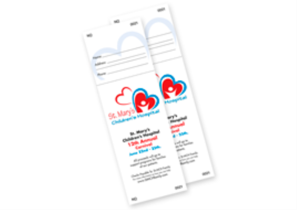 Picture of 2.125"w x 6.5"h Full Color Event Ticket- Front and Back Vertical