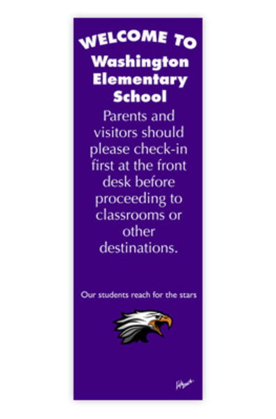 Picture of 2'w x 6'h School Entrance Safety - English and Spanish Banner