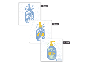 Picture of 3"w x 3"h Square 1, 2, or 3 Colors