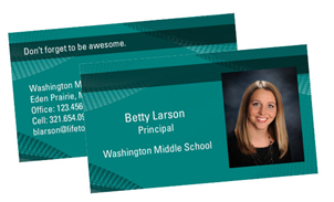 Picture of 3.5"w x 2"h Business Card - 16 pt C2S with UV Gloss Coating Front Side