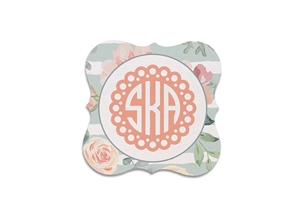 Picture of Bracket Shaped Chipboard Coaster || Custom Coasters || 4" x 4", Full Color