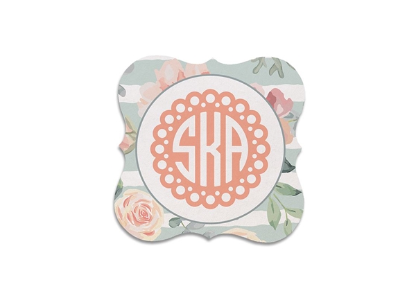 Picture of Bracket Shaped Chipboard Coaster || Custom Coasters || 4" x 4", Full Color