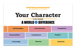 Picture of Character Banner - English Horizontal, 5'w x 3'h