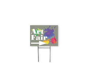 Picture of Full Color Yard Sign w/ H Stake 18"w x 12"h
