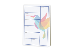 Picture of Large 5.5"w x 8.5"h, White 60 lb. Text