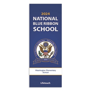 Picture of Light Pole Banner Double Sided - National Blue Ribbon 18" x 45"