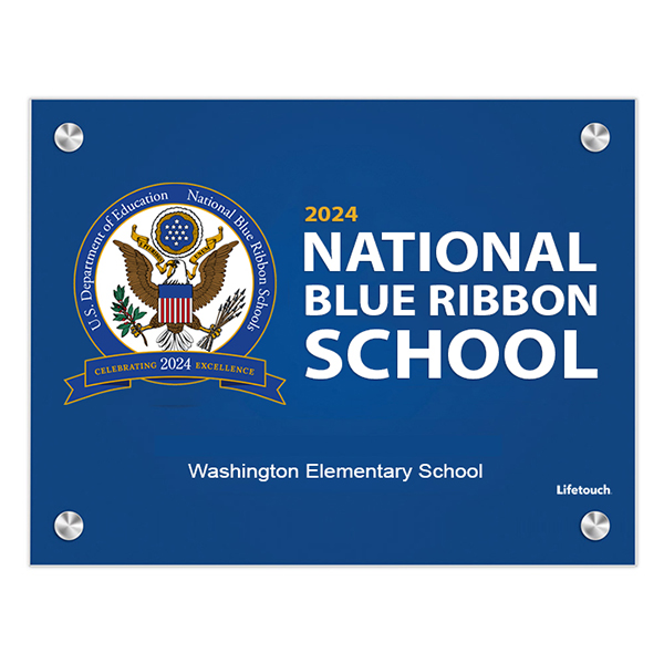 Picture of National Blue Ribbon Acrylic Award 10"w x 8"h