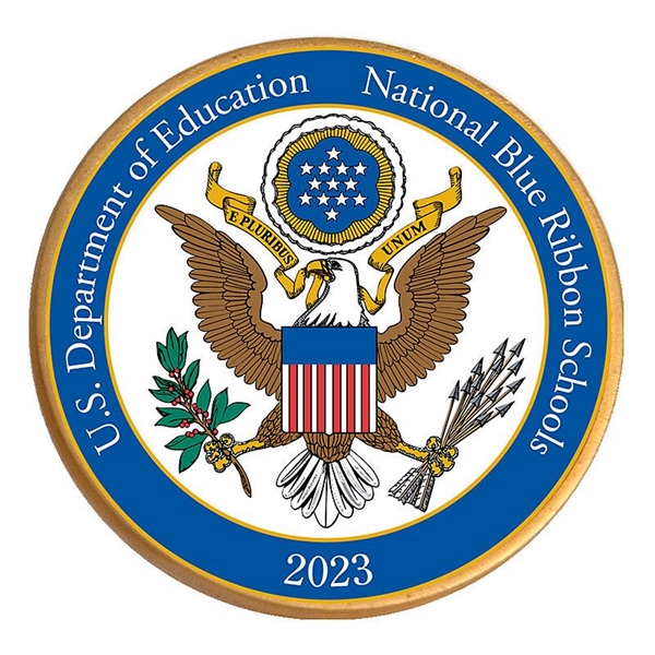 Picture of NATIONAL BLUE RIBBON LAPEL PIN 1"