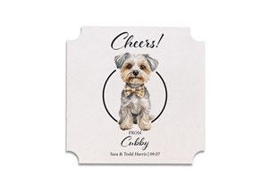 Picture of Ticket Shaped Chipboard Coaster || Custom Coasters || 4" x 4", Full Color