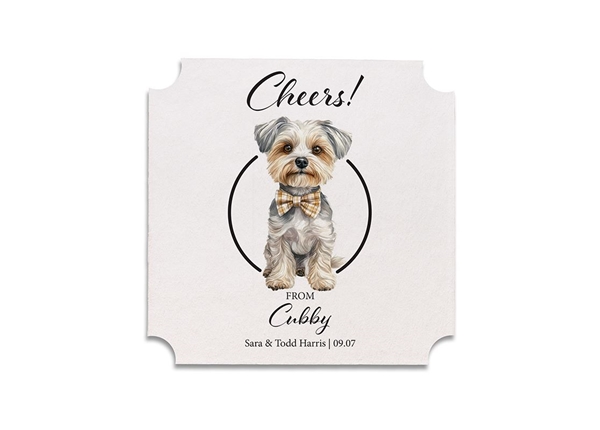 Picture of Ticket Shaped Chipboard Coaster || Custom Coasters || 4" x 4", Full Color