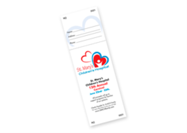 Picture of 2.125"w x 6.5"h Full Color Event Ticket- Front only Vertical