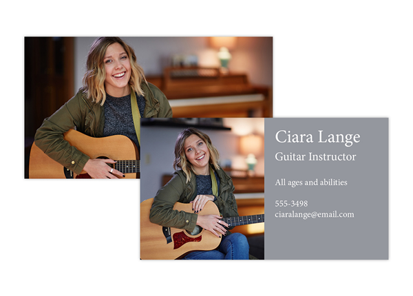 Picture of 3.5"w x 2"h Full Color Flat Premium Business Card - Front & Back