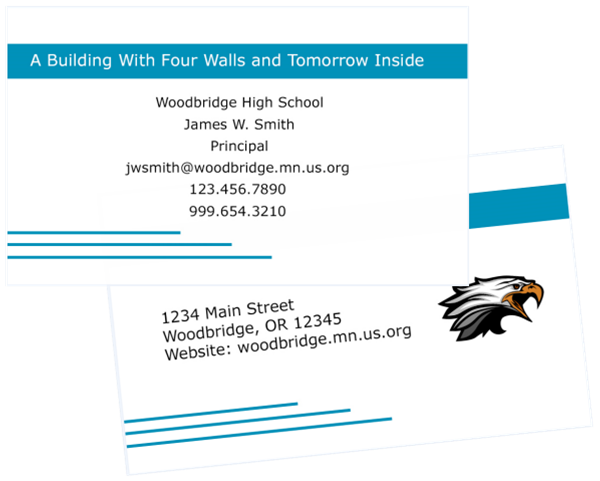 Picture of 3.5"w x 2"h Principal Business Card