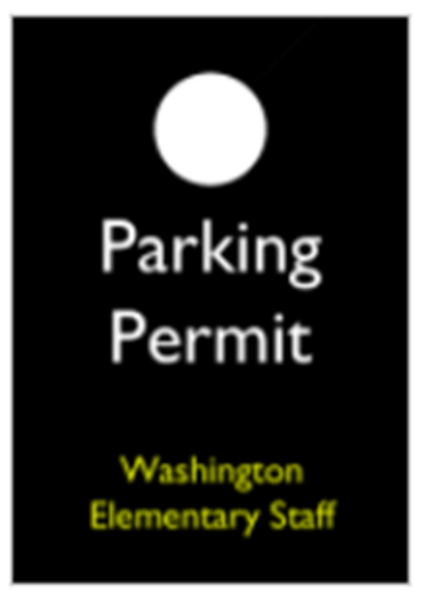 Picture of 3.5"w x 5"h Cardstock Parking Permit / Hangtag without Numbering