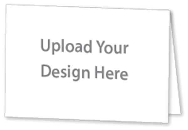 Picture of 5.5"w x 4.25"h Horizontal Greeting Card (Foldover) - Outside & Inside