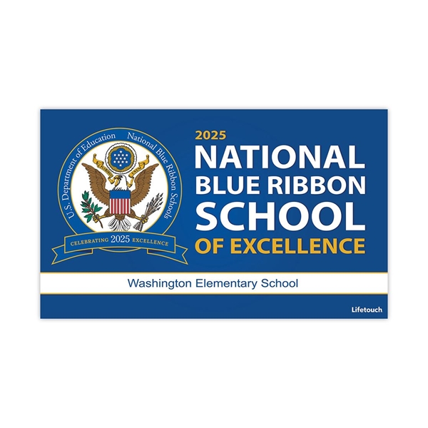 Picture of 5'w x 3'h National Blue Ribbon Banner