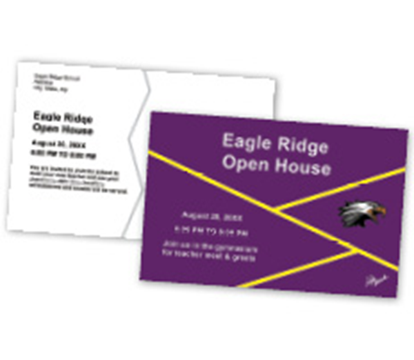 Picture of 8.5ʺw x 5.5ʺh Open House Custom Postcard Front & Back