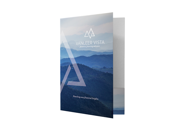 Picture of 9"w x 12"h Full Color Standard Two Pocket Folder