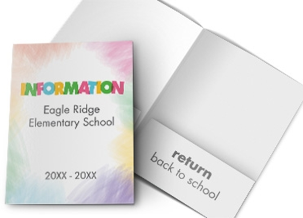 Picture of 9ʺw x 12ʺh Open House Kindergarten Standard Two Pocket Folder