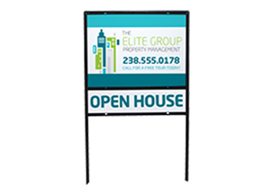 Picture of Full Color Metal Yard Sign with Angle-Iron Frame - 24"w x 18"h