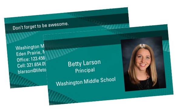 Picture of Horizontal 3.5"w x 2"h Business Card - 16 pt C2S Matte Finish