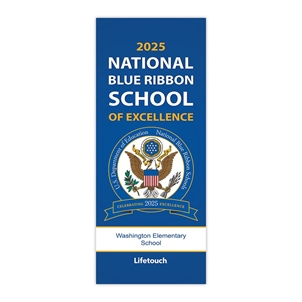 Picture of Light Pole Banner Double Sided - National Blue Ribbon 18"w x 45"h
