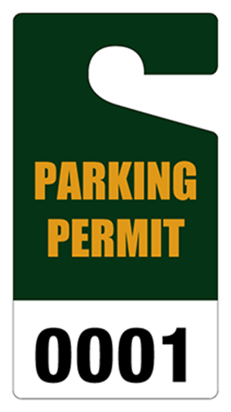 Picture of Parking Permit 3" x 5.625" With Numbering