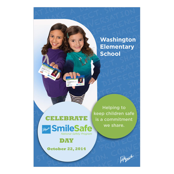 Picture of Smile Safe Polystyrene Poster  12" x 18"