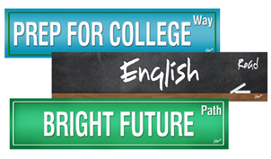 Picture of Street Sign, Polystyrene, Custom, One Sided - 19.876"w x 4.524"h