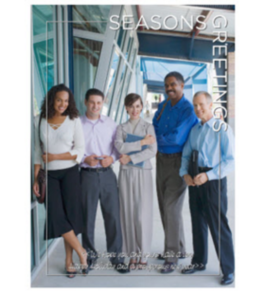 Picture of Thin Border Holiday Card 5" x 7" Flat