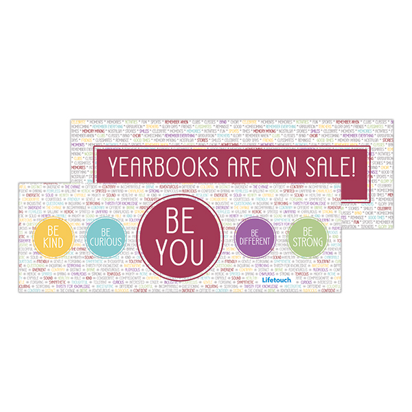 Picture of Yearbook on Sale Double Sided Banner 6’w x 2’h